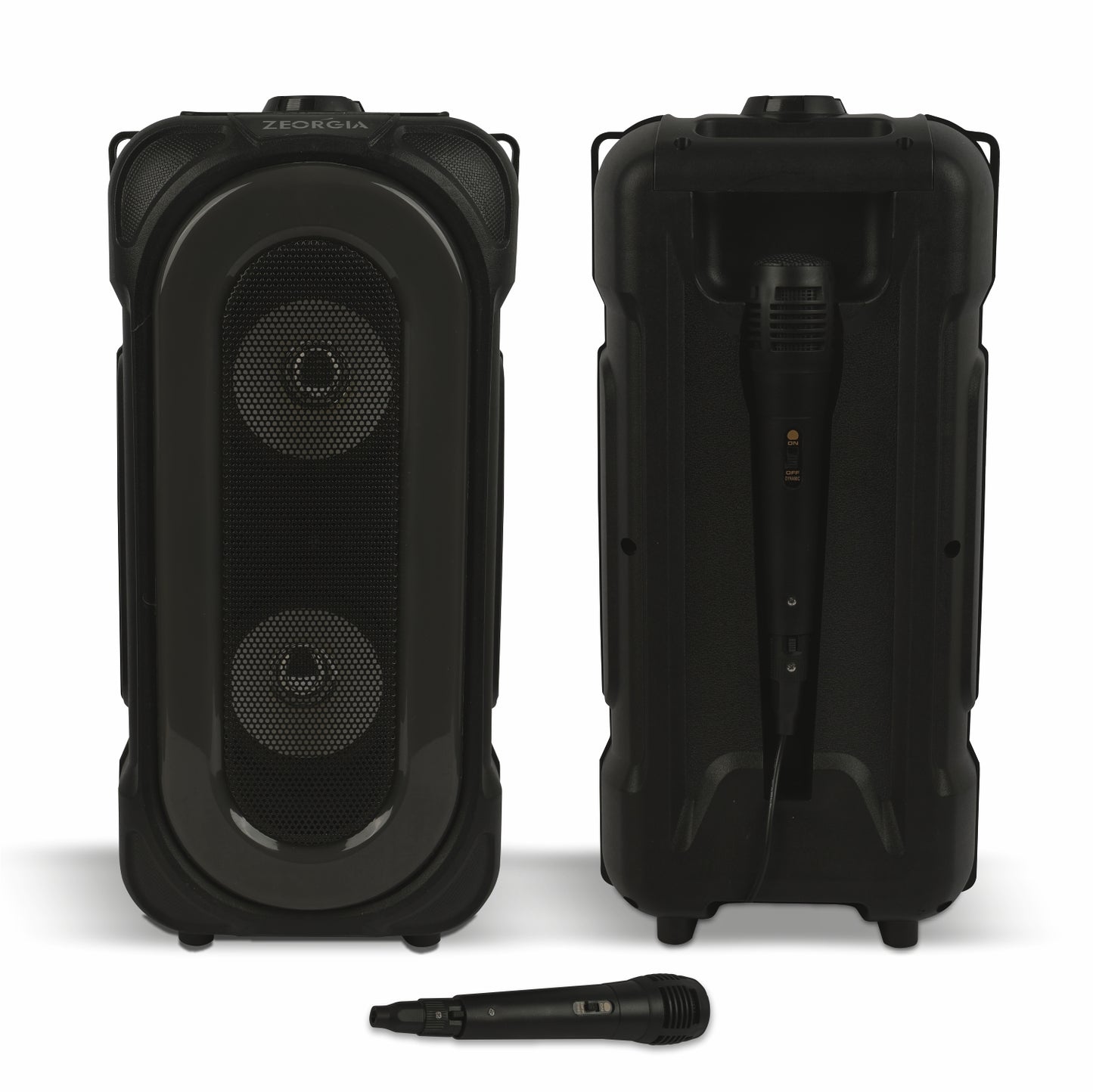 ZEORGIA ZR010 Dual 4-Inch Bluetooth Speaker | 30W RMS Power, USB/SD Card Support, FM Radio, Mic Input, and More | Proudly Made in India with BT 5.0 Technology