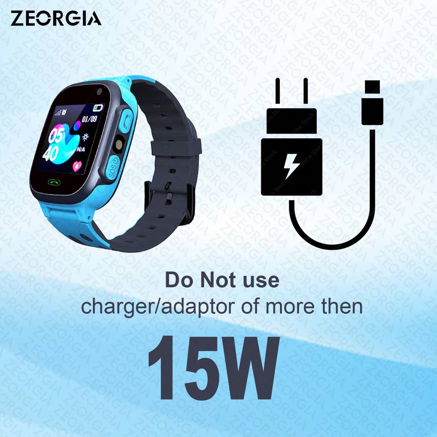 Zeorgia Kids Smart Watch Phone | Location Tracking | 2-Way Voice Calling | SIM Card Compatible | Selfie Camera | Parent Control App | Voice Chat | Long Battery Life | Ideal for Boys & Girls