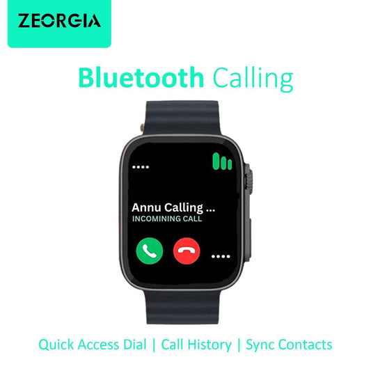 ZEORGIA Ultra T-800 Smartwatch: 1.9-inch Touch Display, Bluetooth Calling, IP67 Water Resistance, and Advanced Health Monitoring Features for Android & iOS