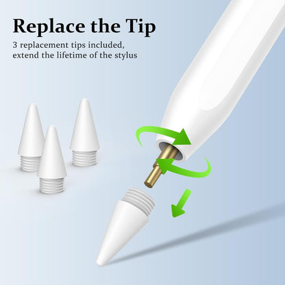 ZEORGIA Upgraded Stylus Pen for iPad | Ultra High Precision & Sensitivity, Palm Rejection, Power Display, Tilt Sensitivity, Magnetic Adsorption, Prevents False Touches