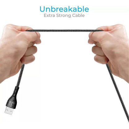 ZEORGIA Fast Charging Cable compatible with Android Phones/Tablets, 480mbps Data Transfer Speed, Made in India (Round, 1M) (Braided Ultra Lightning)