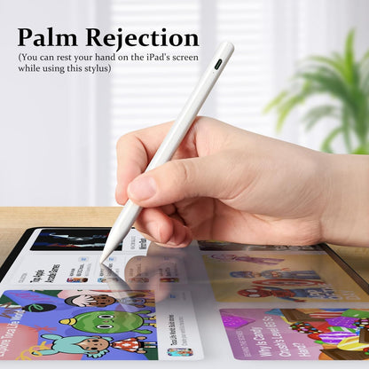 ZEORGIA Upgraded Stylus Pen for iPad | Ultra High Precision & Sensitivity, Palm Rejection, Power Display, Tilt Sensitivity, Magnetic Adsorption, Prevents False Touches