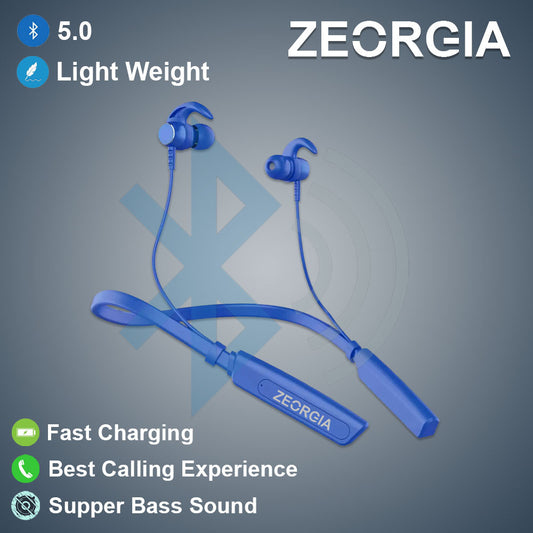 ZEORGIA ZE-Galaxy Lightweight Neckband Earphones with Magnetic Buds, Clear Voice, and Long Battery Life | Sweat & Water Resistant, Bluetooth v5.0, Proudly Made in India