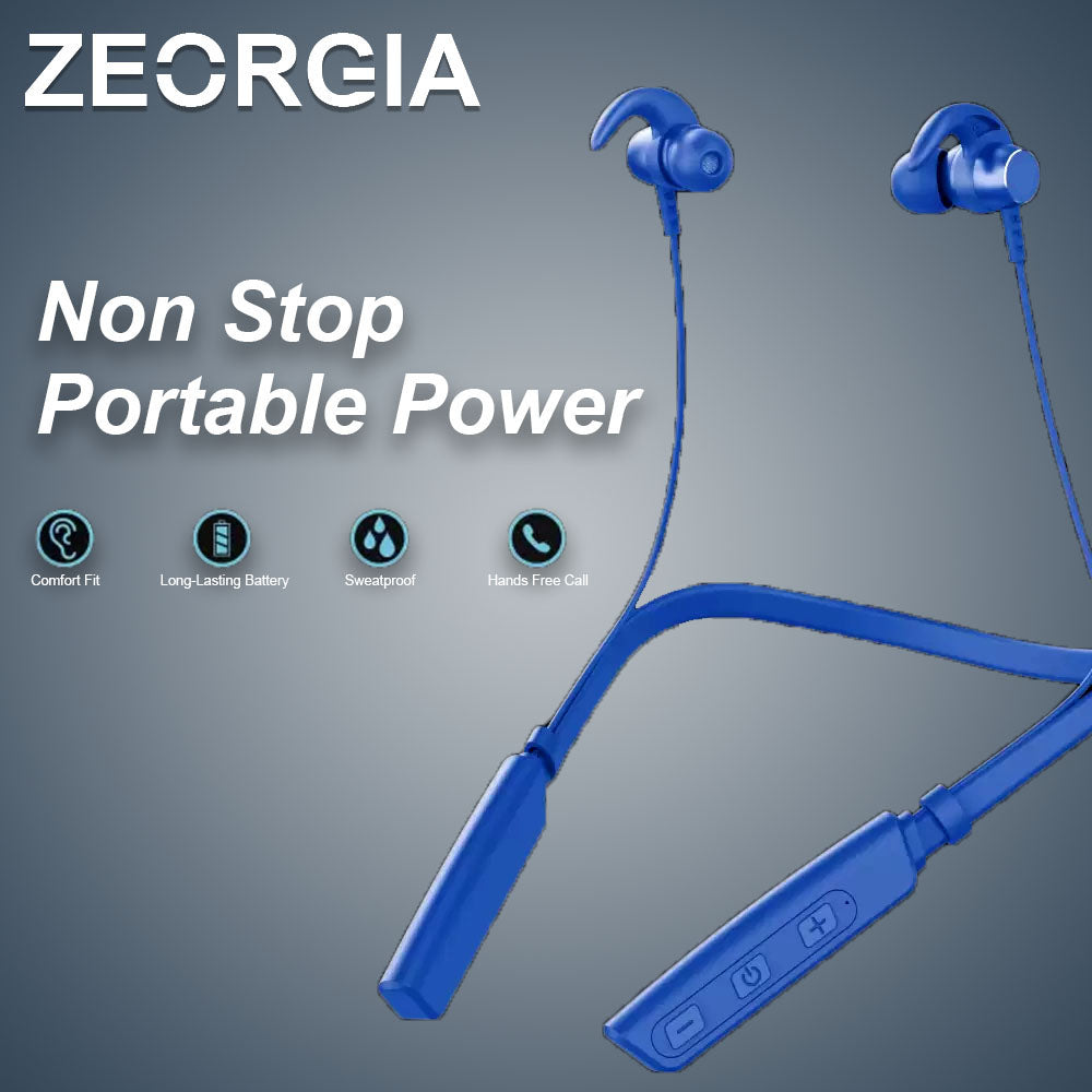 ZEORGIA ZE-Galaxy Lightweight Neckband Earphones with Magnetic Buds, Clear Voice, and Long Battery Life | Sweat & Water Resistant, Bluetooth v5.0, Proudly Made in India