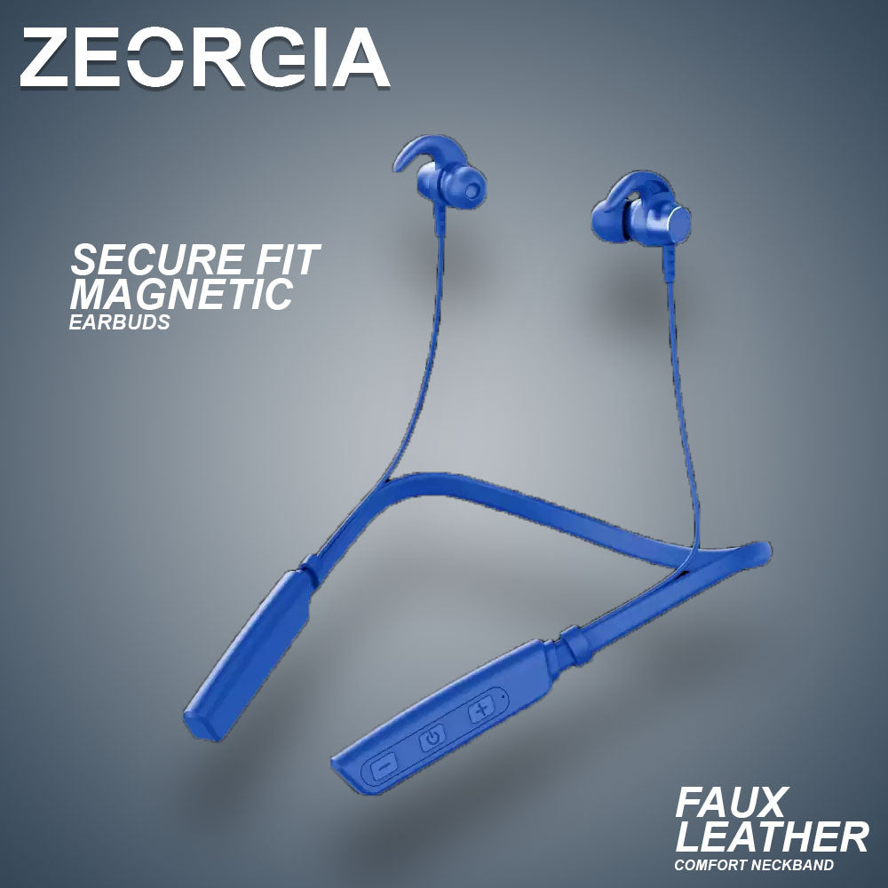 ZEORGIA ZE-Galaxy Lightweight Neckband Earphones with Magnetic Buds, Clear Voice, and Long Battery Life | Sweat & Water Resistant, Bluetooth v5.0, Proudly Made in India