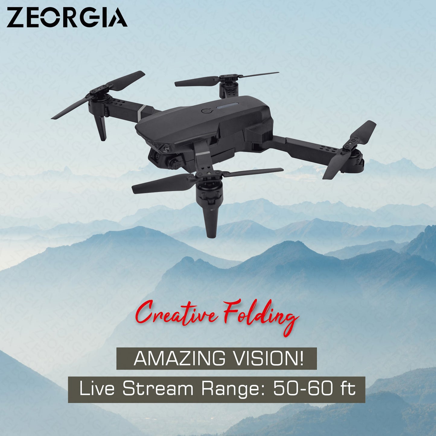 ZEORGIA ZRE88 Pro Foldable-Drone-With-Camera-For-Adults-4k-1080P-HD-Drones-Toys-GPS-Auto-Return-One-Touch-Take-off-and-Landing