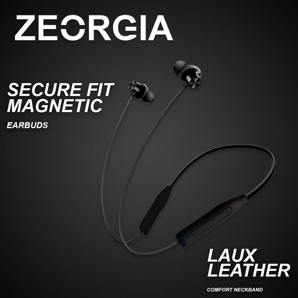 ZEORGIA ZE-Matic Lightweight Neckband Earphones with Magnetic Buds, Clear Voice, and Long Battery Life | Sweat & Water Resistant, Bluetooth v5.0, Proudly Made in India