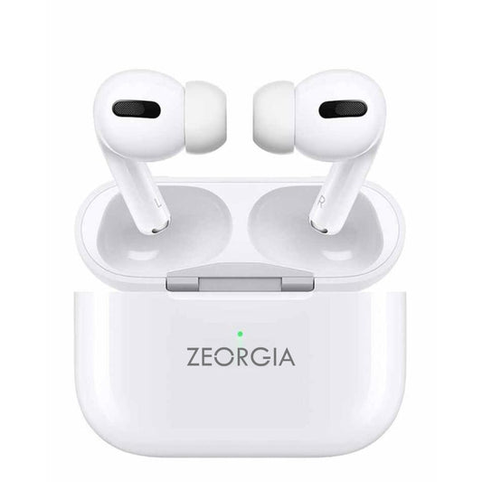 ZEORGIA ZE-ZPRO TWS Earbuds | Stylish Design, Voice Control, and Dynamic Bass | 18 Hours Playback, Sweat & Water Resistance | Bluetooth 5.0, Lightning Fast Charging | Proudly Made in India